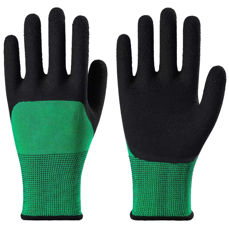 Latex Rubber Palm Coated Handling Construction Gloves