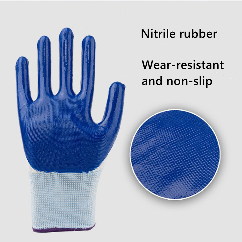 Nitrile coated work gloves