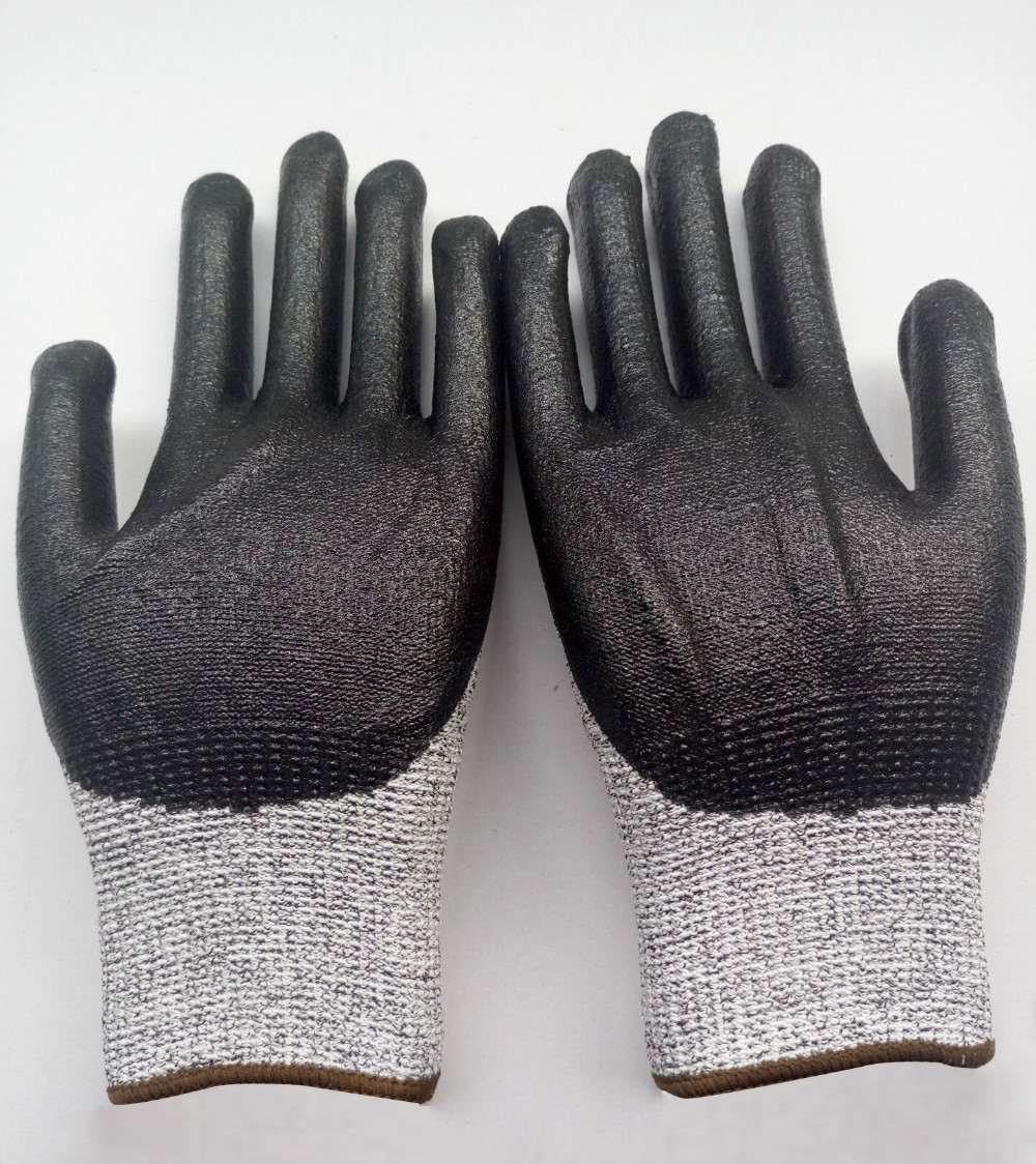  PU coated working safety gloves 